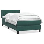 vidaXL Sommier à lattes de lit et matelas vert foncé 90x210 cm velours