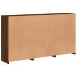 vidaXL Buffet avec lumières LED chêne marron 181 5x37x100 cm