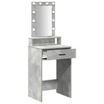 vidaXL Table de Toilette Gris 50 x 41 x 140 cm Bois d'ingénierie