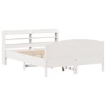 vidaXL Cadre de lit sans matelas blanc 150x200 cm bois de pin massif