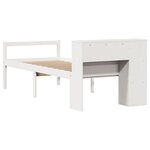 vidaXL Lit bibliothèque sans matelas blanc 75x190cm bois de pin massif