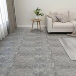 vidaXL Dalles de plancher autoadhésives 20 Pièces PVC 1 86 m² gris béton