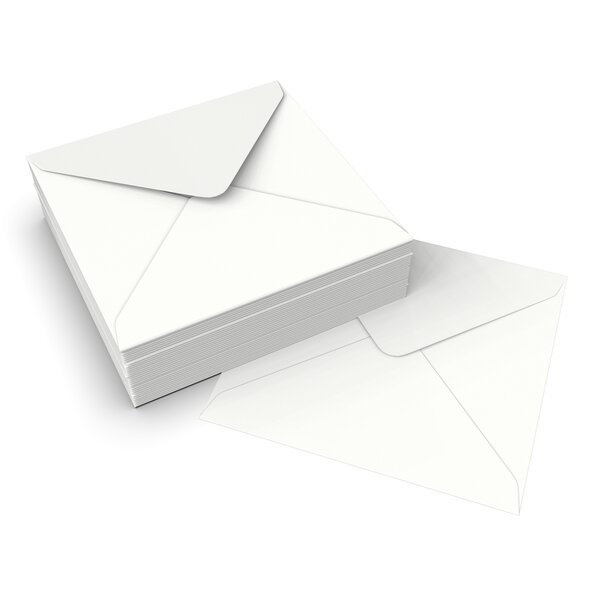 Lot de 100 enveloppe blanche 155x155 mm