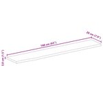 vidaXL Dessus de table à bord vivant 160x20x3 8cm bois massif manguier