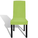 vidaXL Housse de chaise droite extensible 6 Pièces vert