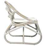 vidaXL Chaise en rotin Gris Lin