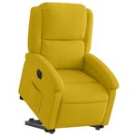vidaXL Fauteuil inclinable électrique jaune Velours