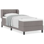vidaXL Lit boxspring avec matelas avec matelas Taupe 80 x 200 cm tissu