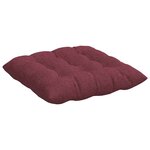vidaXL Coussins de siège 2 Pièces Bordeaux 40 x 40 x 6 cm tissu