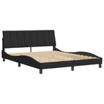 vidaXL Cadre de lit sans matelas Hanko noir 160x200 cm velours