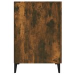 vidaXL Bureau Chêne fumé 140x50x75 cm Bois d'ingénierie