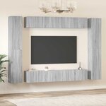vidaXL Ensemble de meubles TV 10 Pièces Sonoma gris Bois d'ingénierie