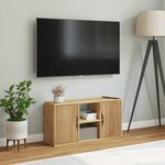 vidaXL Meuble TV ODDA 79x24x40 cm bois massif pin