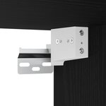 Set de meuble TV vidaXL 8 pièces en bois d'ingénierie noir mural