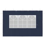 vidaXL Paroi de tente de réception 2 Pièces avec fenêtre PE Bleu