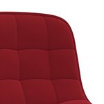 vidaXL Chaise pivotante de salle à manger Rouge bordeaux Velours