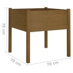 vidaXL Jardinière d'extérieur Marron miel 70x70x70 cm Pin massif