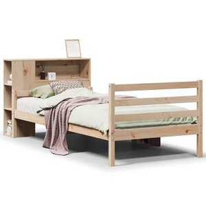 vidaXL Lit bibliothèque sans matelas 100x200 cm bois massif de pin