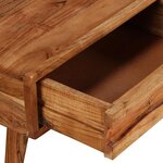 vidaXL Table basse Bois massif avec tiroir sculpté 100x50x40 cm