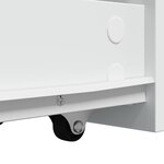 vidaXL Armoire de salle de bain étroite avec roulettes blanc