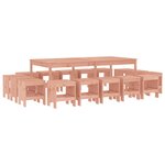 vidaXL Ensemble à manger de jardin 17 Pièces bois massif de Douglas