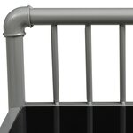 vidaXL Table de chevet Gris et noir 45x34 5x62 5 cm Métal et verre