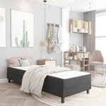 vidaXL Sommier à lattes de lit Gris Tissu 100x200 cm