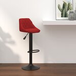 vidaXL Tabouret de bar Rouge bordeaux Velours