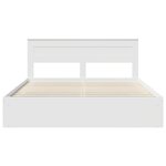 vidaXL Cadre de lit avec tête de lit Blanc 200 x 200 cm Pin massif