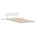 vidaXL Cadre de lit avec tête de lit Blanc 100 x 200 cm bois