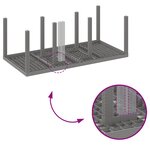 vidaXL Ensemble de salle à manger de jardin de 7 pièces avec coussins Gris clair Poly Rotin