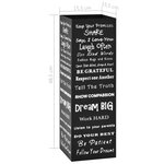 vidaXL Porte-parapluie Texte Acier Noir