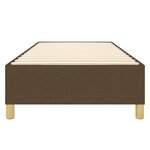 vidaXL Cadre de lit à ressorts marron foncé 90x200 cm tissu
