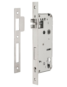 INTELOCK - Serrure encast. Intelock trou cylindre pour poignées connectées  inox  axe50mm  entr'axes85mm  carré8  révers - INTELOCK