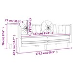 vidaXL Canapé avec coussins 2 places vert foncé velours