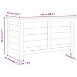 vidaXL Boîte à coussins d'extérieur 100x50x56 cm Bois de sapin massif