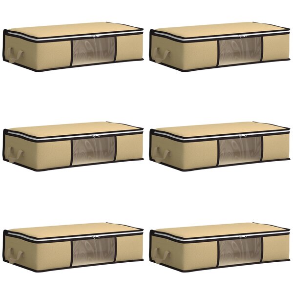 vidaXL Boîte de rangement avec fenêtre latérale transparente 6 pc
