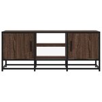 vidaXL Meuble TV chêne marron 100x35x41 cm bois d'ingénierie et métal