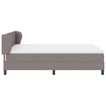 vidaXL Lit à ressorts avec matelas Taupe 140 x 200 cm tissu