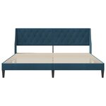 vidaXL Cadre de lit avec tête de lit Bleu 200 x 200 cm Velours