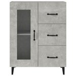 vidaXL Buffet gris béton 69 5x34x90 cm bois d'ingénierie
