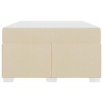 vidaXL Cadre de lit Crème 120 x 200 cm tissu