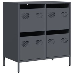 vidaXL Buffet anthracite 68x39x73 5 cm acier laminé à froid