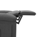 vidaXL Fauteuil de massage Gris foncé Tissu