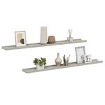 vidaXL Étagères murales 2 Pièces Gris béton 100x9x3 cm