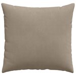 vidaXL Coussins de canapé 2 Pièces Taupe 45 x 45 cm tissu