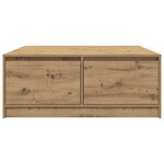 vidaXL Table basse avec tiroirs chêne artisanal 100x100x40 cm