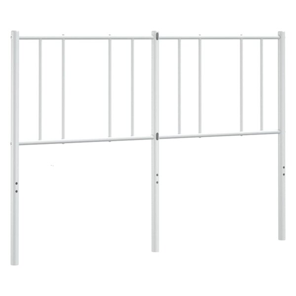 vidaXL Tête de lit métal blanc 150 cm