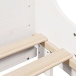 vidaXL Cadre de lit sans matelas blanc 120x190 cm bois de pin massif