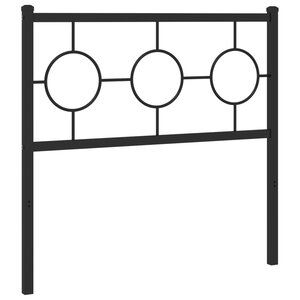 vidaXL Tête de lit de remplacement métal noir 90 cm